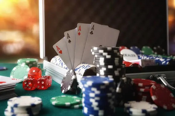 Live dealer blackjack table broadcast with betting interface overlay
